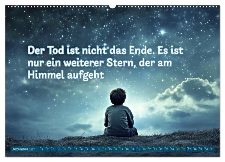 Produktbild: Trost - in stillen Momenten (Wandkalender 2027 DIN A2 quer), CALVENDO Monatskalender