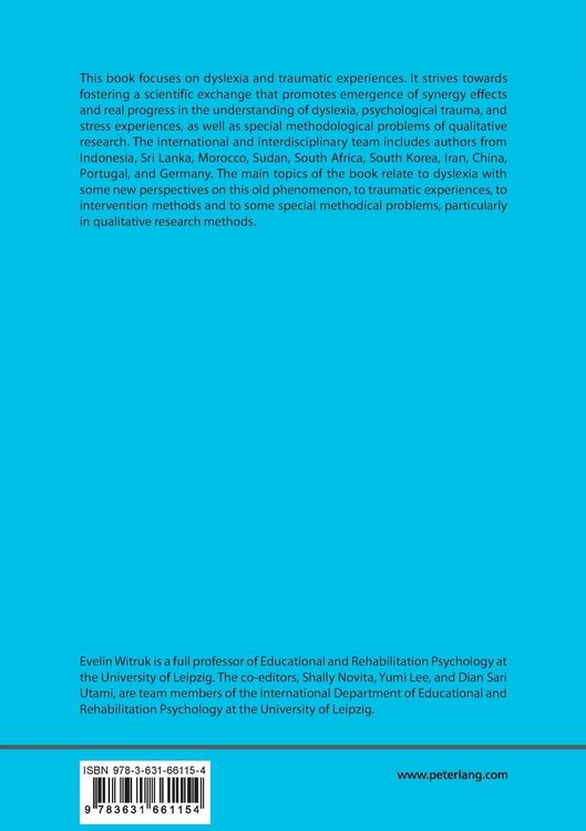 Produktbild: Dyslexia and Traumatic Experiences