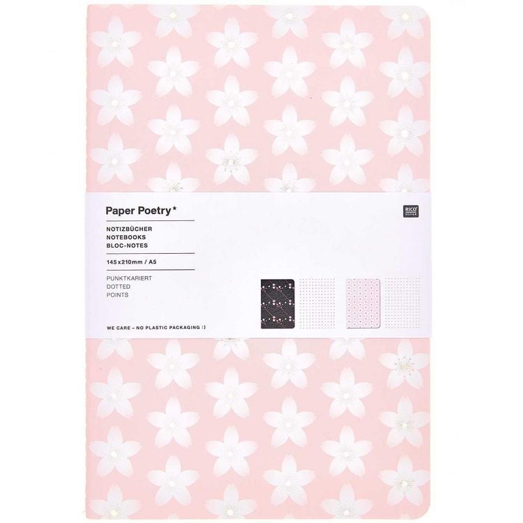 Produktbild: Notizb&uuml;cher Sakura Sakura, rosa/schwarz MIX