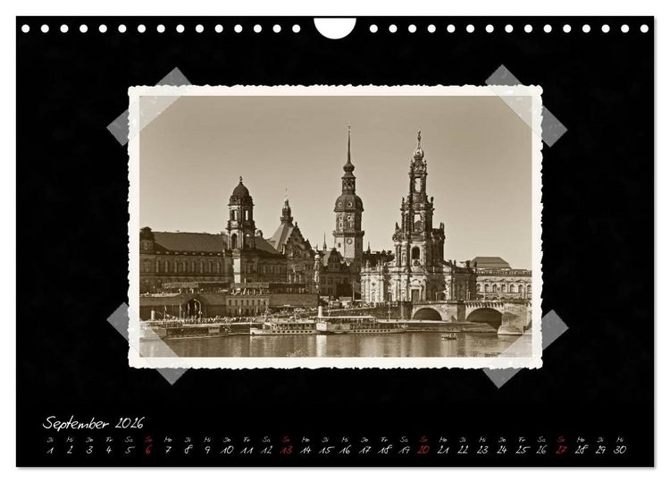 Produktbild: Dresden - Ein Kalender mit Fotografien wie aus einem alten Fotoalbum (Wandkalender 2026 DIN A4 quer), CALVENDO Monatskalender