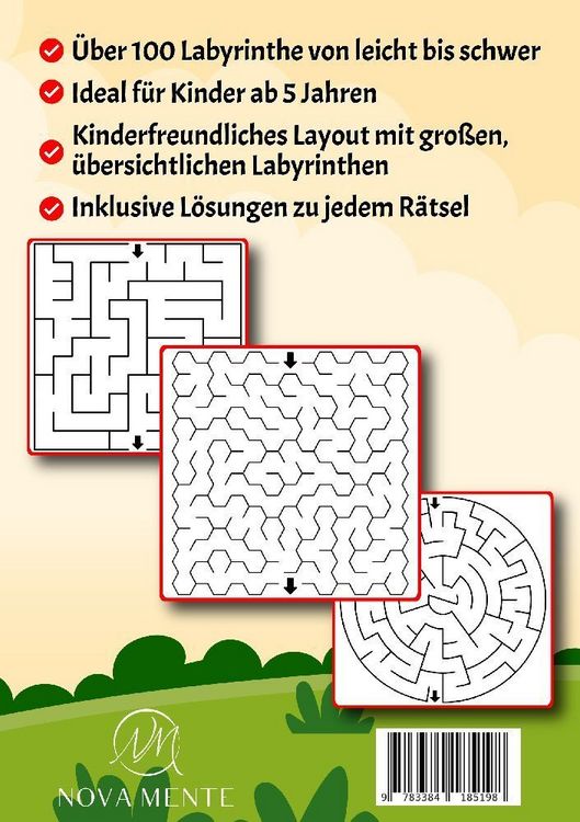 Produktbild: Labyrinthe f&uuml;r Kinder ab 5 Jahren - Band 37