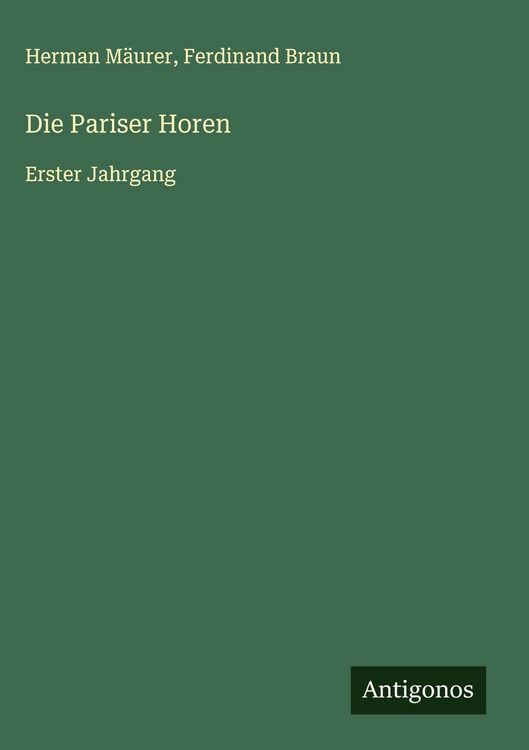 Produktbild: Die Pariser Horen