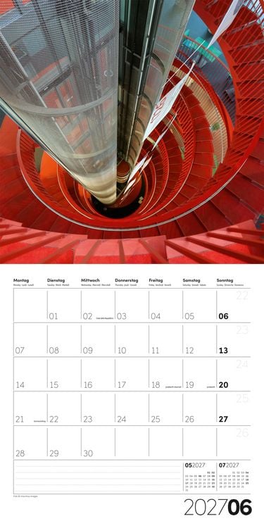 Produktbild: Die Farbe Rot Kalender 2027 - 30x30 - Art12