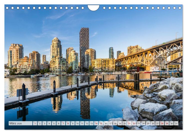 Produktbild: VANCOUVER K&uuml;stencharme und Urbanit&auml;t (Wandkalender 2026 DIN A4 quer), CALVENDO Monatskalender