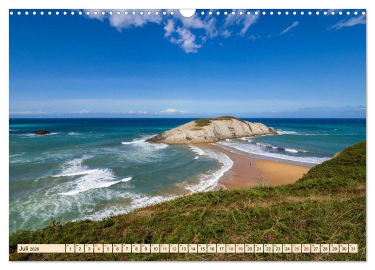 Produktbild: Nordspanien, Meer, endlose Str&auml;nde, Geschichte und Kultur by VogtArt (Wandkalender 2026 DIN A3 quer), CALVENDO Monatskalender