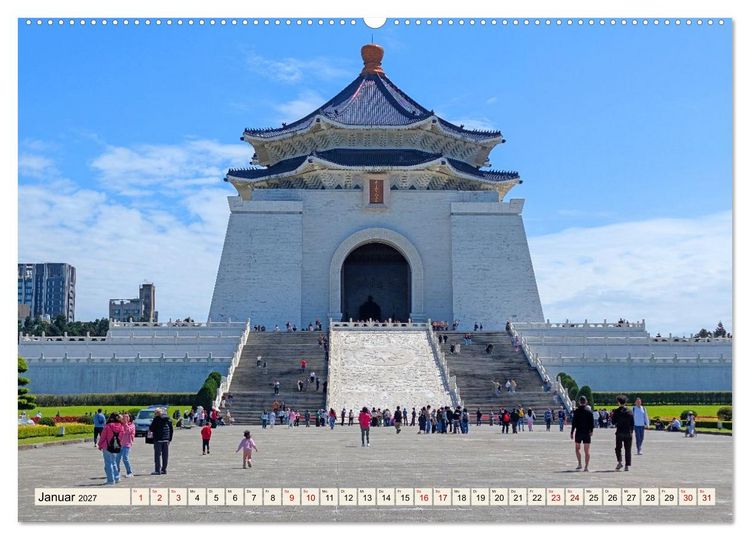 Produktbild: Taipeh &ndash; Tradition trifft Moderne (hochwertiger Premium Wandkalender 2027 DIN A2 quer), Kunstdruck in Hochglanz