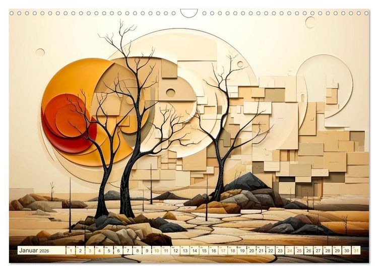 Produktbild: Baum Kunst (Wandkalender 2026 DIN A3 quer), CALVENDO Monatskalender