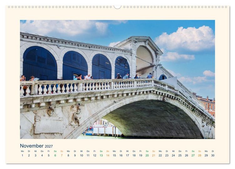 Produktbild: Venedig, die zeitlos Elegante (hochwertiger Premium Wandkalender 2027 DIN A2 quer), Kunstdruck in Hochglanz