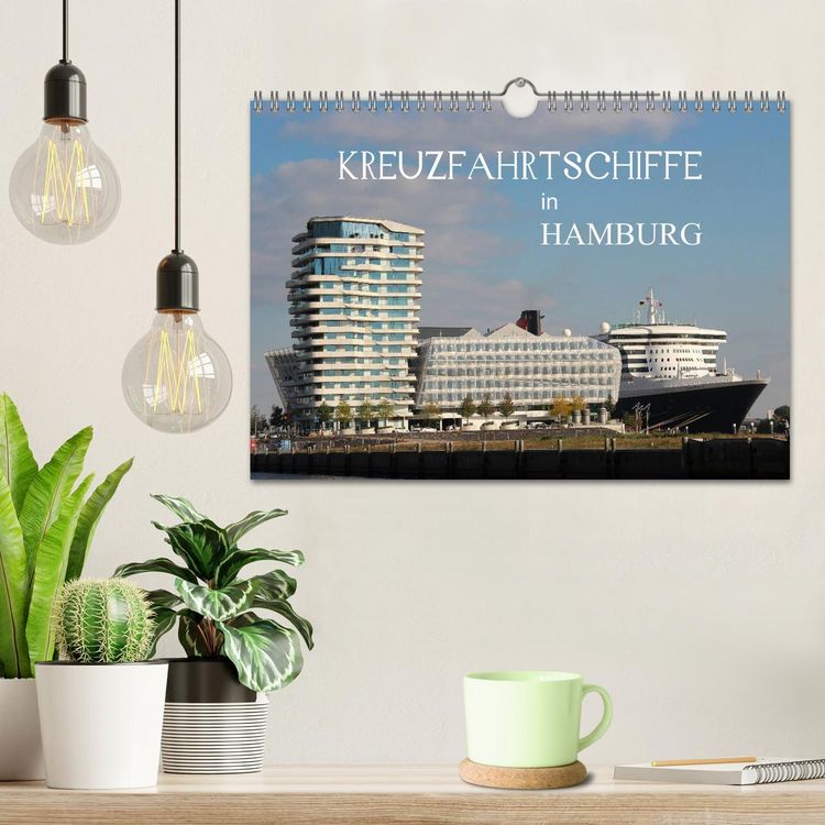 Produktbild: Kreuzfahrtschiffe in Hamburg (Wandkalender 2026 DIN A4 quer), CALVENDO Monatskalender