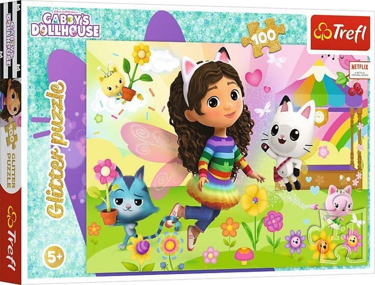 Produktbild: Glitter Puzzle 100 - Gabby's Dollhouse