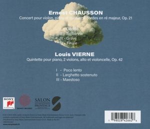 Produktbild: Concert de Chausson - Quintette de Vierne