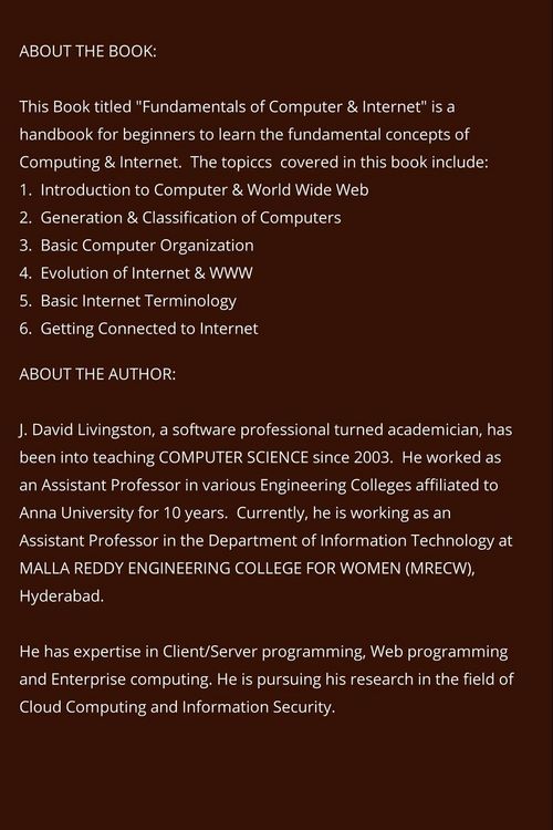 Produktbild: Fundamentals of Computer & Internet