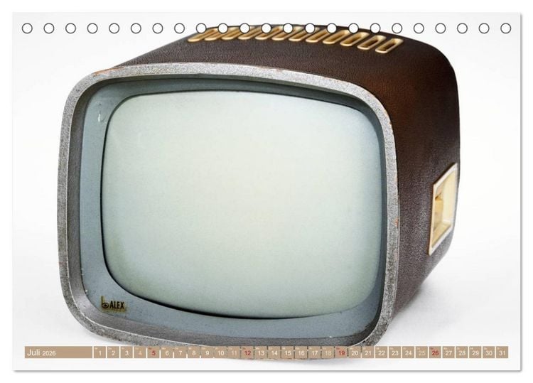 Produktbild: Fernseher der 1950er bis 70er Jahre: In die R&ouml;hre geguckt (Tischkalender 2026 DIN A5 quer), CALVENDO Monatskalender