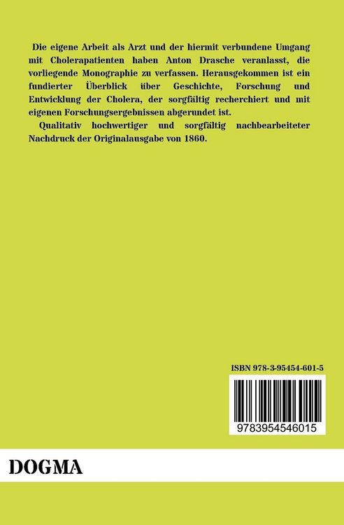Produktbild: Die epidemische Cholera