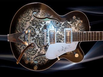 Produktbild: CALVENDO Puzzle Jazz-Style E-Gitarre Black Paisley Relic | 1000 Teile Lege-Gr&ouml;&szlig;e 64x48cm Foto-Puzzle f&uuml;r gl&uuml;ckliche Stunden