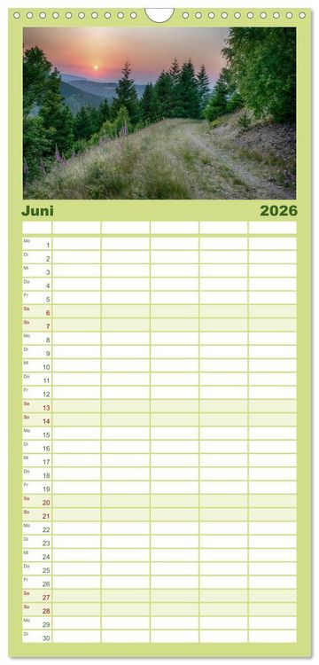 Produktbild: Familienplaner 2026 - Der Harz einfach magisch mit 5 Spalten (Wandkalender, 21 x 45 cm) CALVENDO