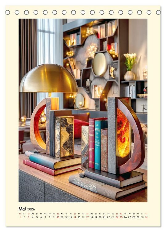 Produktbild: Exquisite Wohnaccessoires. Inspiration f&uuml;r ein stilvolles Zuhause (Tischkalender 2026 DIN A5 hoch), CALVENDO Monatskalender