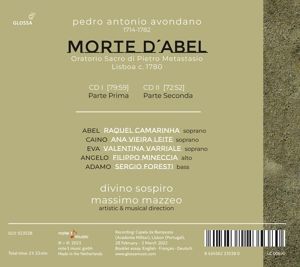 Produktbild: Avondano,Pietro Antonio : La Morte d'Abel (Orator