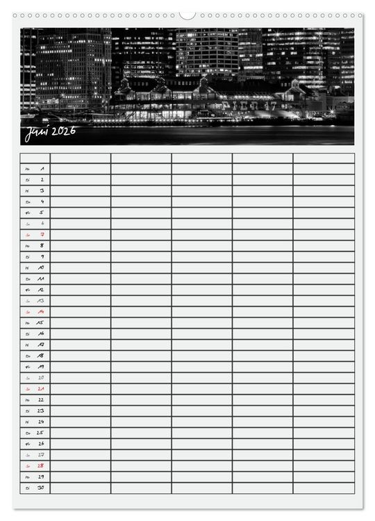 Produktbild: NEW YORK CITY Teamplaner (hochwertiger Premium Wandkalender 2026 DIN A2 hoch), Kunstdruck in Hochglanz