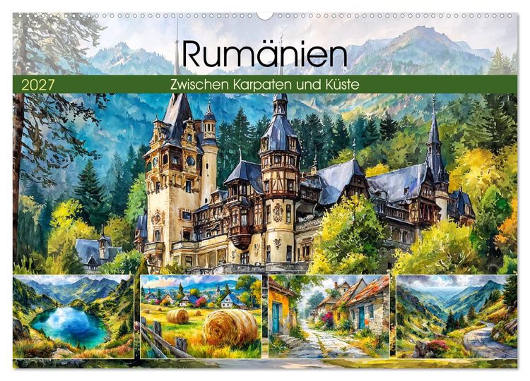 Produktbild: Rum&auml;nien. Zwischen Karpaten und K&uuml;ste (Wandkalender 2027 DIN A2 quer), CALVENDO Monatskalender