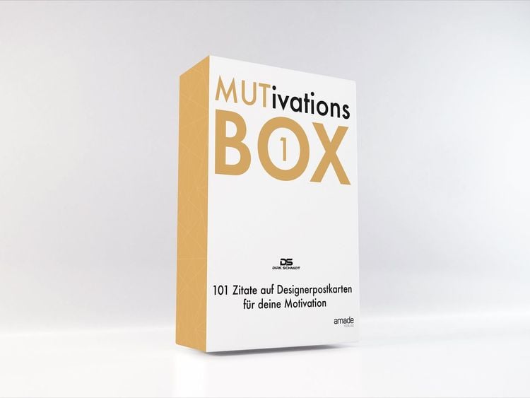 Produktbild: MUTivationsbox - 101 Zitate auf Designerpostkarten für deine Motivation