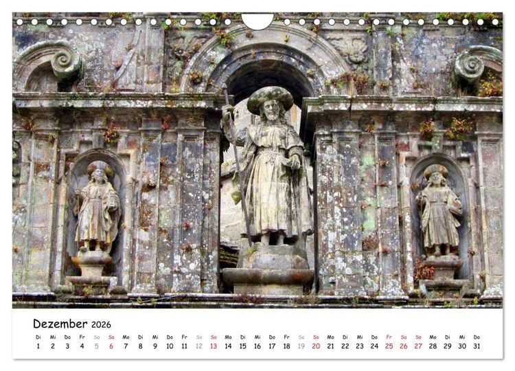 Produktbild: Jakobsweg - Camino Portugues (Wandkalender 2026 DIN A4 quer), CALVENDO Monatskalender