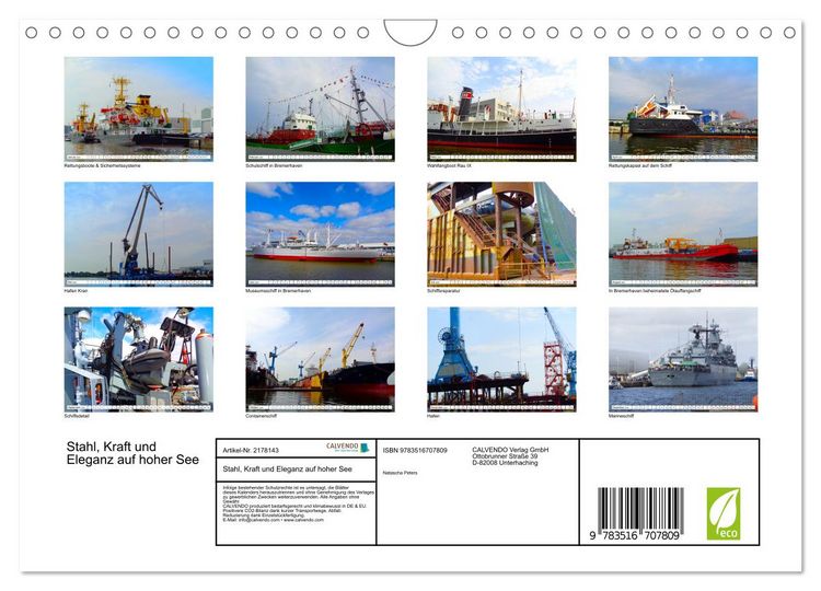 Produktbild: Stahl, Kraft und Eleganz auf hoher See (Wandkalender 2026 DIN A4 quer), CALVENDO Monatskalender