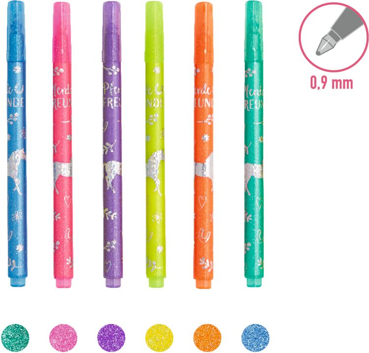 Produktbild: Glitzer-Fineliner - Pferdefreunde