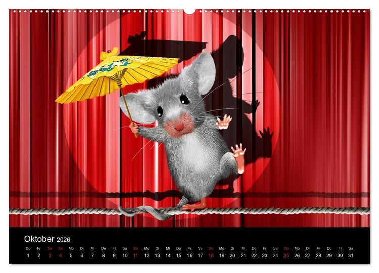 Produktbild: Hier ist die Maus zuhaus' (Wandkalender 2026 DIN A2 quer), CALVENDO Monatskalender