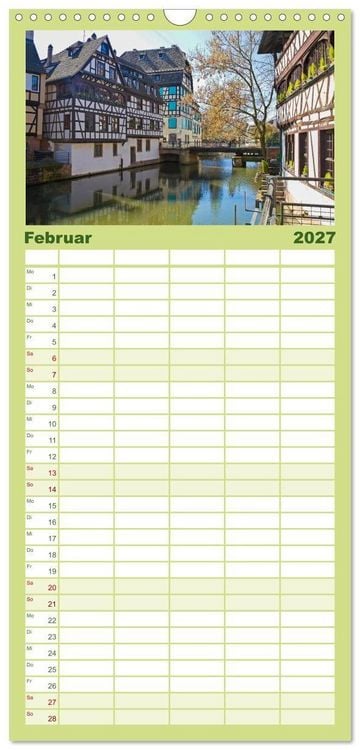Produktbild: Familienplaner 2027 - Stra&szlig;burg &ndash; Geschichte und Flair im Herzen Europas mit 5 Spalten (Wandkalender, 21 x 45 cm) CALVENDO