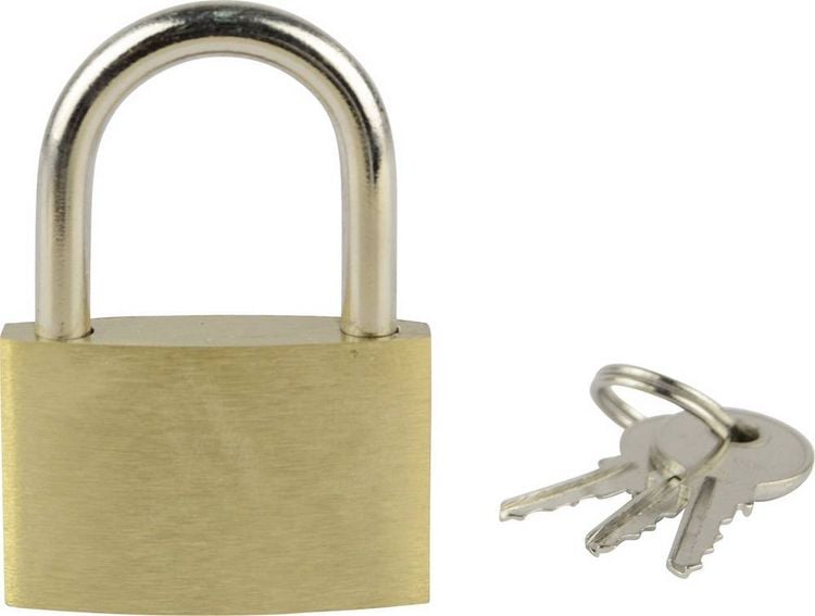 Produktbild: Br&uuml;der Mannesmann M 413-35 Vorh&auml;ngeschloss 32 mm verschieden schlie&szlig;end Goldgelb Schl&uuml;sselschloss