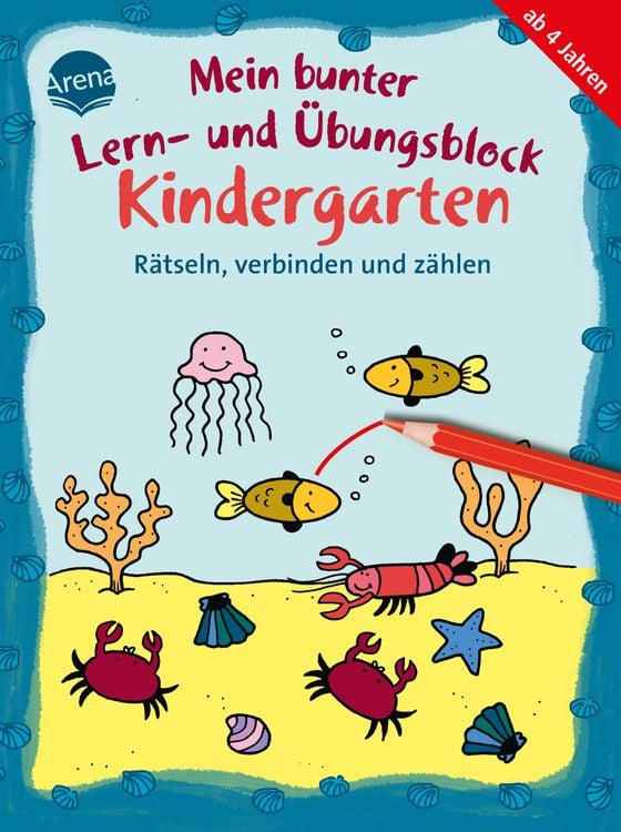 Produktbild: Mein bunter Lern- und &Uuml;bungsblock Kindergarten. R&auml;tseln, verbinden und z&auml;hlen