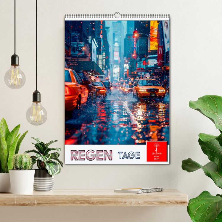 Produktbild: Regen Tage (Wandkalender 2026 DIN A2 hoch), CALVENDO Monatskalender