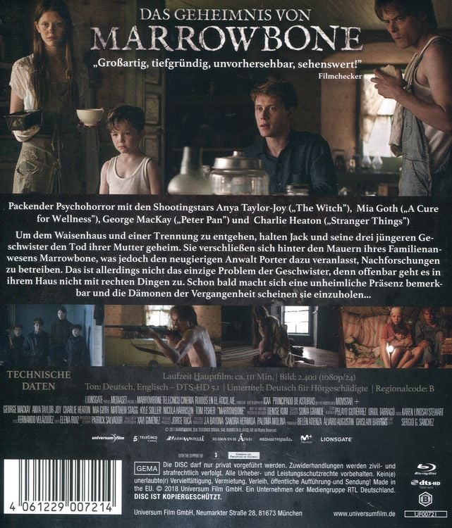 Produktbild: Das Geheimnis von Marrowbone