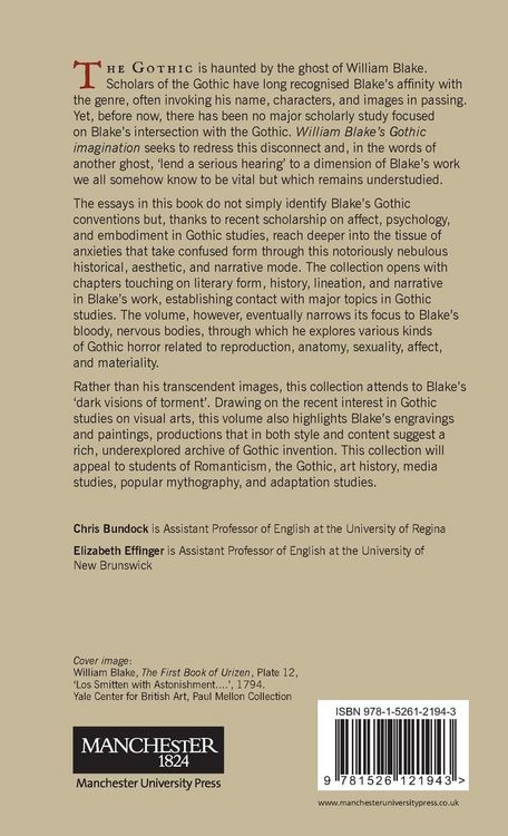 Produktbild: William Blake's Gothic imagination
