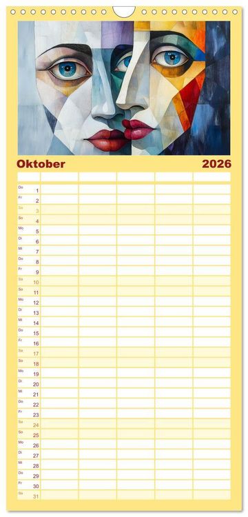 Produktbild: Familienplaner 2026 - Seelenblicke mit 5 Spalten (Wandkalender, 21 x 45 cm) CALVENDO