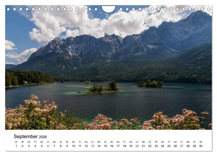 Produktbild: Berge und Seen rund um die Zugspitze (Wandkalender 2026 DIN A4 quer), CALVENDO Monatskalender