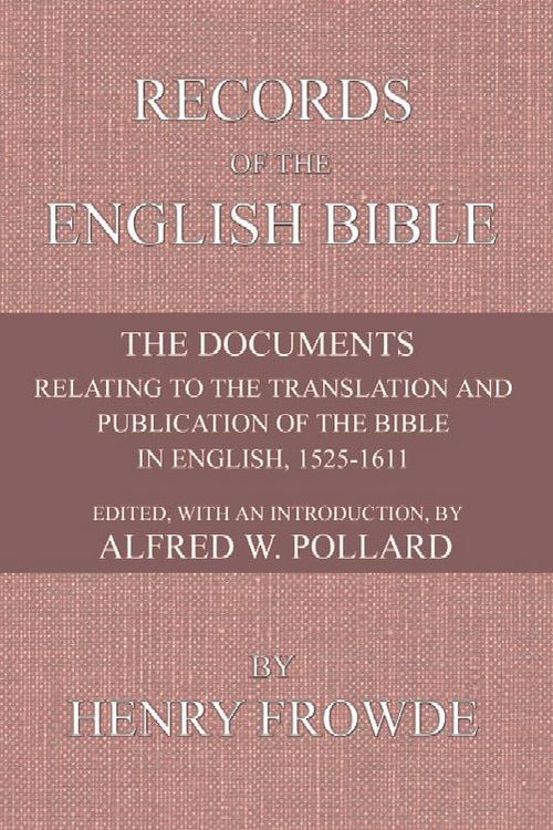 Produktbild: Records of the English Bible
