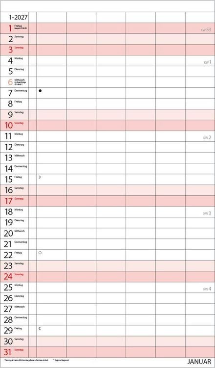 Produktbild: XL Familienplaner 2027