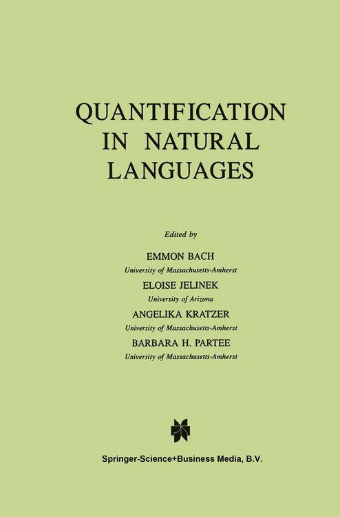 Produktbild: Quantification in Natural Languages