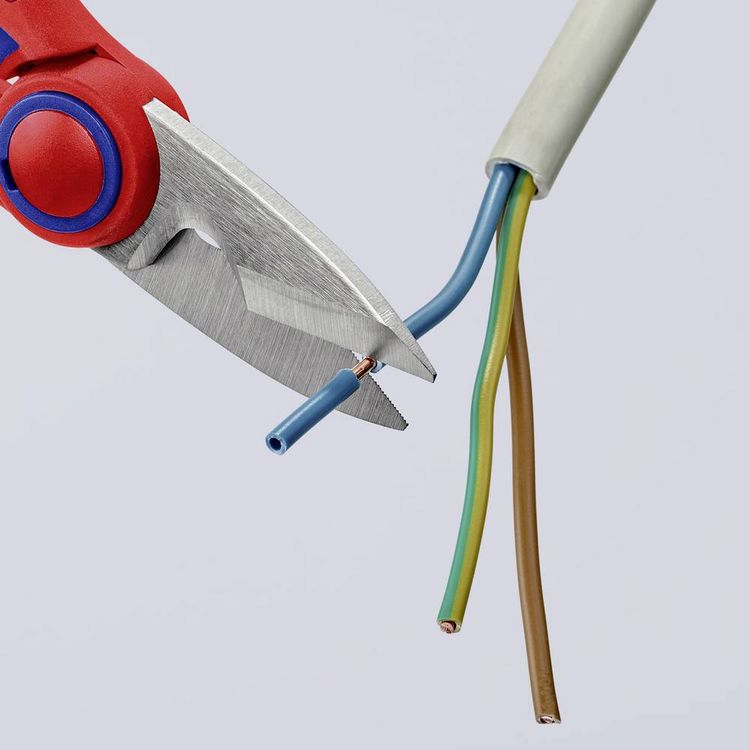 Produktbild: Knipex KNIPEX 95 05 10 SB Elektrikerscheren mit Mehrkomponenten-H&uuml;llen, glasfaserverst&auml;rkt 160 mm 95 05 10 SB