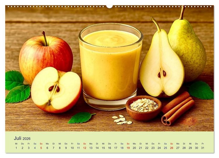 Produktbild: Gesunde Smoothies (Wandkalender 2026 DIN A2 quer), CALVENDO Monatskalender