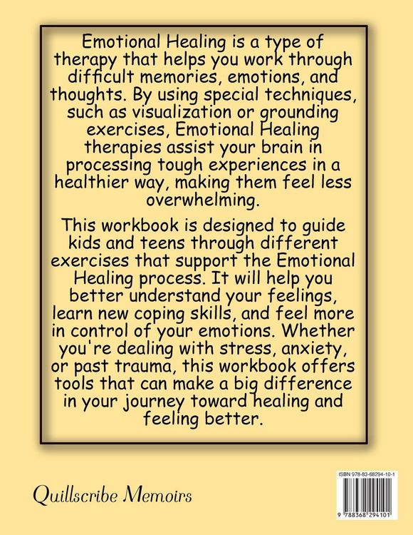 Produktbild: Emotional Healing Workbook for Kids, and Teens