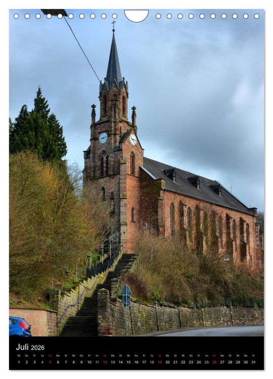 Produktbild: Sa(ar)krale Baukunst - Kirchenarchitektur im Saarland (Wandkalender 2026 DIN A4 hoch), CALVENDO Monatskalender