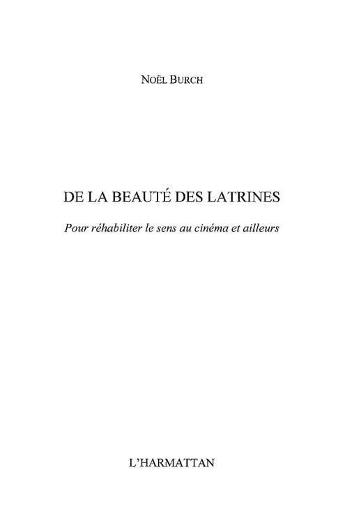 Produktbild: De la beaute des latrines