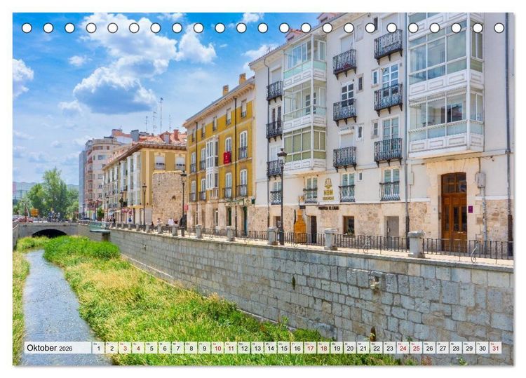 Produktbild: Ein Spaziergang durch Burgos (Tischkalender 2026 DIN A5 quer), CALVENDO Monatskalender