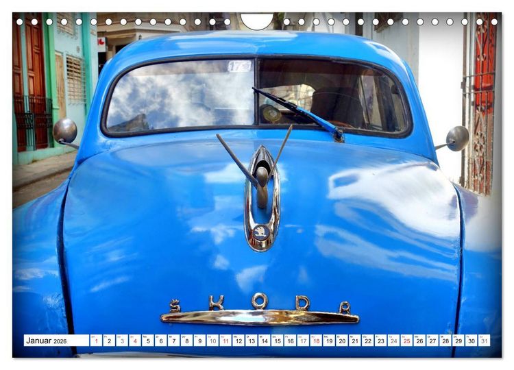 Produktbild: SKODA IN KUBA - Oldtimer der CSSR (Wandkalender 2026 DIN A4 quer), CALVENDO Monatskalender