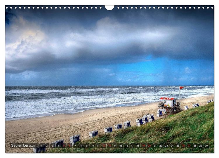 Produktbild: Sylt - Farbige Momente (Wandkalender 2026 DIN A3 quer), CALVENDO Monatskalender