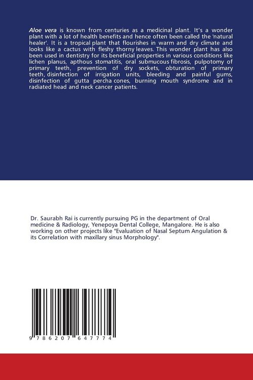 Produktbild: Therapeutic utilities of Aloe Vera in Dentistry - An overview
