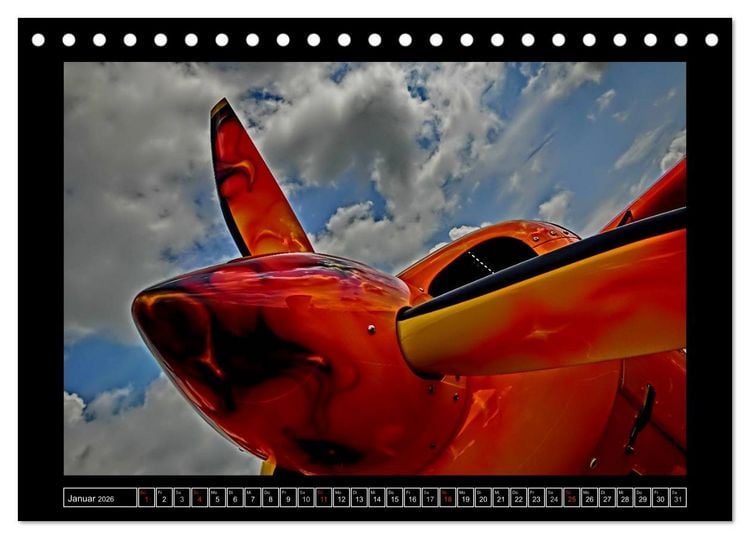Produktbild: Farbe rund ums Flugzeug! (Tischkalender 2026 DIN A5 quer), CALVENDO Monatskalender